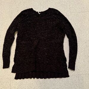 Free People Black Fleece Sweater